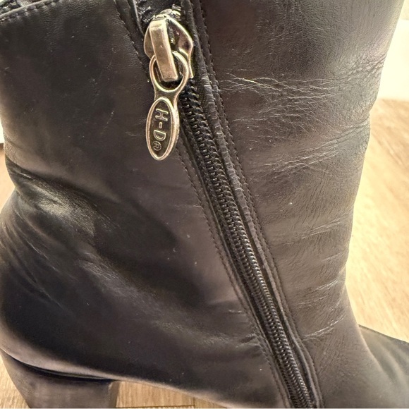 HARLEY-DAVIDSON Women's Leather NATALYA Biker Black Boots POINTED TOE Sz 6.5 - Picture 7 of 10